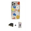 MARSİLYAN™- iPhone 13 Pro Max Kılıf Eksen Asil Prime - Siyah Bilvis 3D Cam Ekran Koruyucu + Raze Metal Kamera Lens - GD