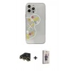 MARSİLYAN™- iPhone 13 Pro Max Kılıf Eksen Asil Prime - Siyah Bilvis 3D Cam Ekran Koruyucu + Raze Metal Kamera Lens - GD