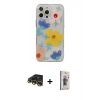 MARSİLYAN™- iPhone 13 Pro Max Kılıf Eksen Asil Prime - Siyah Bilvis 3D Cam Ekran Koruyucu + Raze Metal Kamera Lens - GD