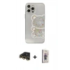MARSİLYAN™- iPhone 13 Pro Max Kılıf Eksen Asil Prime - Siyah Bilvis 3D Cam Ekran Koruyucu + Raze Metal Kamera Lens - GD