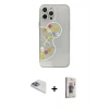 MARSİLYAN™- iPhone 13 Pro Max Kılıf Eksen Asil Prime - Siyah Bilvis 3D Cam Ekran Koruyucu + Pers Alüminyum Kamera Lens - SABE