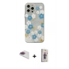 MARSİLYAN™- iPhone 13 Pro Max Kılıf Eksen Asil Prime - Siyah Bilvis 3D Cam Ekran Koruyucu + Pers Alüminyum Kamera Lens - GI