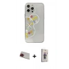 MARSİLYAN™- iPhone 13 Pro Max Kılıf Eksen Asil Prime - Siyah Bilvis 3D Cam Ekran Koruyucu + Rainbow Kamera Lens Koruma Cam - KI