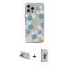MARSİLYAN™- iPhone 13 Pro Max Kılıf Eksen Asil Prime - Siyah Bilvis 3D Cam Ekran Koruyucu + Rainbow Kamera Lens Koruma Cam - BZ