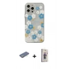MARSİLYAN™- iPhone 13 Pro Max Kılıf Eksen Asil Prime - Siyah Bilvis 3D Cam Ekran Koruyucu + Renkli Kamera Lens Koruma Cam - YL