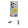 MARSİLYAN™- iPhone 13 Pro Max Kılıf Eksen Asil Prime - Siyah Bilvis 3D Cam Ekran Koruyucu + Renkli Kamera Lens Koruma Cam - TU