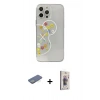 MARSİLYAN™- iPhone 13 Pro Max Kılıf Eksen Asil Prime - Siyah Bilvis 3D Cam Ekran Koruyucu + Renkli Kamera Lens Koruma Cam - YL