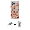 MARSİLYAN™- iPhone 13 Pro Max Kılıf Eksen Asil Prime - Siyah Bilvis 3D Cam Ekran Koruyucu + Renkli Kamera Lens Koruma Cam - MI