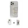 MARSİLYAN™- iPhone 13 Pro Max Kılıf Eksen Asil Prime - Siyah Bilvis 3D Cam Ekran Koruyucu + Shine Kamera Lens - GD