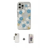 MARSİLYAN™- iPhone 13 Pro Max Kılıf Eksen Asil Prime - Siyah Bilvis 3D Cam Ekran Koruyucu + Shine Kamera Lens - GD