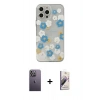 MARSİLYAN™- iPhone 13 Pro Max Kılıf Eksen Asil Prime - Siyah Bilvis 3D Mat Cam Ekran Koruyucu + Neon Fosforlu Kamera Lens - BZ
