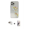 MARSİLYAN™- iPhone 13 Pro Max Kılıf Eksen Asil Prime - Siyah Bilvis 3D Mat Cam Ekran Koruyucu + Gold Pers Alüminyum Kamera Lens