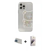 MARSİLYAN™- iPhone 13 Pro Max Kılıf Eksen Asil Prime - Siyah Bilvis 3D Mat Cam Ekran Koruyucu + Rainbow Kamera Lens Koruma Cam - MI