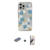 MARSİLYAN™- iPhone 13 Pro Max Kılıf Eksen Asil Prime - Siyah Bilvis 3D Mat Cam Ekran Koruyucu + Pembe Renkli Kamera Lens Koruma Cam