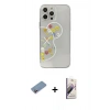 MARSİLYAN™- iPhone 13 Pro Max Kılıf Eksen Asil Prime - Siyah Bilvis 3D Mat Cam Ekran Koruyucu + Shine Kamera Lens Koruma Cam - PE
