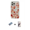 MARSİLYAN™- iPhone 13 Pro Max Kılıf Eksen Asil Prime - Siyah Bilvis 3D Mat Cam Ekran Koruyucu + Shine Kamera Lens Koruma Cam - PE