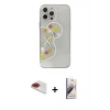 MARSİLYAN™- iPhone 13 Pro Max Kılıf Eksen Asil Prime - Siyah Bilvis 3D Mat Cam Ekran Koruyucu + Pers Alüminyum Kamera Lens - KI