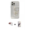 MARSİLYAN™- iPhone 13 Pro Max Kılıf Eksen Asil Prime - Siyah Bilvis 3D Mat Cam Ekran Koruyucu + Pers Alüminyum Kamera Lens - KI