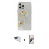 MARSİLYAN™- iPhone 13 Pro Max Kılıf Eksen Asil Prime - Siyah Bilvis 3D Mat Cam Ekran Koruyucu + Pers Alüminyum Kamera Lens - LT