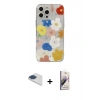 MARSİLYAN™- iPhone 13 Pro Max Kılıf Eksen Asil Prime - Siyah Bilvis 3D Mat Cam Ekran Koruyucu + Pers Alüminyum Kamera Lens - LT