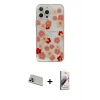 MARSİLYAN™- iPhone 13 Pro Max Kılıf Eksen Asil Prime - Siyah Bilvis 3D Mat Cam Ekran Koruyucu + Rainbow Kamera Lens Koruma Cam - MR