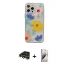 MARSİLYAN™- iPhone 13 Pro Max Kılıf Eksen Asil Prime - Siyah Bilvis 3D Mat Cam Ekran Koruyucu + Raze Metal Kamera Lens - GD