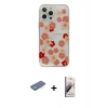 MARSİLYAN™- iPhone 13 Pro Max Kılıf Eksen Asil Prime - Siyah Bilvis 3D Mat Cam Ekran Koruyucu + Renkli Kamera Lens Koruma Cam - YL