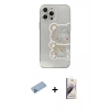 MARSİLYAN™- iPhone 13 Pro Max Kılıf Eksen Asil Prime - Siyah Bilvis 3D Mat Cam Ekran Koruyucu + Shine Kamera Lens Koruma Cam - MI