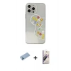 MARSİLYAN™- iPhone 13 Pro Max Kılıf Eksen Asil Prime - Siyah Bilvis 3D Mat Cam Ekran Koruyucu + Shine Kamera Lens Koruma Cam - MI