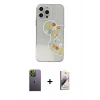 MARSİLYAN™- iPhone 13 Pro Max Kılıf Eksen Asil Prime - Siyah Bilvis 3D Mat Cam Ekran Koruyucu + Neon Fosforlu Kamera Lens - YL