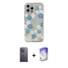 MARSİLYAN™- iPhone 13 Pro Max Kılıf Eksen Asil Prime - Siyah Bilvis 5in1 3D Magic Cam Ekran Koruyucu + Neon Fosforlu Kamera Lens - BZ