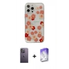 MARSİLYAN™- iPhone 13 Pro Max Kılıf Eksen Asil Prime - Siyah Bilvis 5in1 3D Magic Cam Ekran Koruyucu + Neon Fosforlu Kamera Lens - BZ