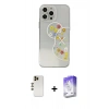 MARSİLYAN™- iPhone 13 Pro Max Kılıf Eksen Asil Prime - Siyah Bilvis 5in1 3D Magic Cam Ekran Koruyucu + Shine Kamera Lens - GD
