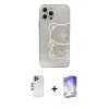 MARSİLYAN™- iPhone 13 Pro Max Kılıf Eksen Asil Prime - Siyah Bilvis 5in1 3D Magic Cam Ekran Koruyucu + Shine Kamera Lens - GD