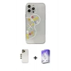 MARSİLYAN™- iPhone 13 Pro Max Kılıf Eksen Asil Prime - Siyah Bilvis 5in1 3D Magic Cam Ekran Koruyucu + Shine Kamera Lens - GD