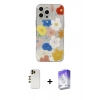 MARSİLYAN™- iPhone 13 Pro Max Kılıf Eksen Asil Prime - Siyah Bilvis 5in1 3D Magic Cam Ekran Koruyucu + Shine Kamera Lens - GD