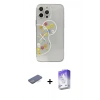 MARSİLYAN™- iPhone 13 Pro Max Kılıf Eksen Asil Prime - Siyah Bilvis 5in1 3D Magic Cam Ekran Koruyucu + Renkli Kamera Lens Koruma Cam - MI