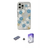 MARSİLYAN™- iPhone 13 Pro Max Kılıf Eksen Asil Prime - Siyah Bilvis 5in1 3D Magic Cam Ekran Koruyucu + Renkli Kamera Lens Koruma Cam - MI