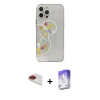 MARSİLYAN™- iPhone 13 Pro Max Kılıf Eksen Asil Prime - Siyah Bilvis 5in1 3D Magic Cam Ekran Koruyucu + Pers Alüminyum Kamera Lens - KI