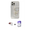 MARSİLYAN™- iPhone 13 Pro Max Kılıf Eksen Asil Prime - Siyah Bilvis 5in1 3D Magic Cam Ekran Koruyucu + Pers Alüminyum Kamera Lens - KI