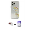 MARSİLYAN™- iPhone 13 Pro Max Kılıf Eksen Asil Prime - Siyah Bilvis 5in1 3D Magic Cam Ekran Koruyucu + Pers Alüminyum Kamera Lens - KI