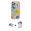 MARSİLYAN™- iPhone 13 Pro Max Kılıf Eksen Asil Prime - Siyah Bilvis 5in1 3D Magic Cam Ekran Koruyucu + Rainbow Kamera Lens Koruma Cam - MI