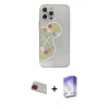 MARSİLYAN™- iPhone 13 Pro Max Kılıf Eksen Asil Prime - Siyah Bilvis 5in1 3D Magic Cam Ekran Koruyucu + Rainbow Kamera Lens Koruma Cam - KI