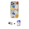 MARSİLYAN™- iPhone 13 Pro Max Kılıf Eksen Asil Prime - Siyah Bilvis 5in1 3D Magic Cam Ekran Koruyucu + Rainbow Kamera Lens Koruma Cam - KI