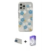 MARSİLYAN™- iPhone 13 Pro Max Kılıf Eksen Asil Prime - Siyah Bilvis 5in1 3D Magic Cam Ekran Koruyucu + Rainbow Kamera Lens Koruma Cam - MI