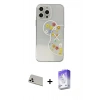 MARSİLYAN™- iPhone 13 Pro Max Kılıf Eksen Asil Prime - Siyah Bilvis 5in1 3D Magic Cam Ekran Koruyucu + Rainbow Kamera Lens Koruma Cam - BZ