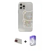 MARSİLYAN™- iPhone 13 Pro Max Kılıf Eksen Asil Prime - Siyah Bilvis 5in1 3D Magic Cam Ekran Koruyucu + Rainbow Kamera Lens Koruma Cam - KI