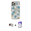 MARSİLYAN™- iPhone 13 Pro Max Kılıf Eksen Asil Prime - Siyah Bilvis 5in1 3D Magic Cam Ekran Koruyucu + Rainbow Kamera Lens Koruma Cam - KI