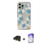 MARSİLYAN™- iPhone 13 Pro Max Kılıf Eksen Asil Prime - Siyah Bilvis 5in1 3D Magic Cam Ekran Koruyucu + Raze Metal Kamera Lens - GD