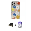 MARSİLYAN™- iPhone 13 Pro Max Kılıf Eksen Asil Prime - Siyah Bilvis 5in1 3D Magic Cam Ekran Koruyucu + Raze Metal Kamera Lens - GD